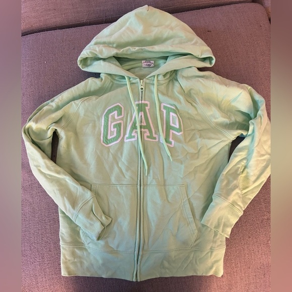 GAP Green Hooded Zip-Up Jacket Sporty Design - Picture 6 of 6